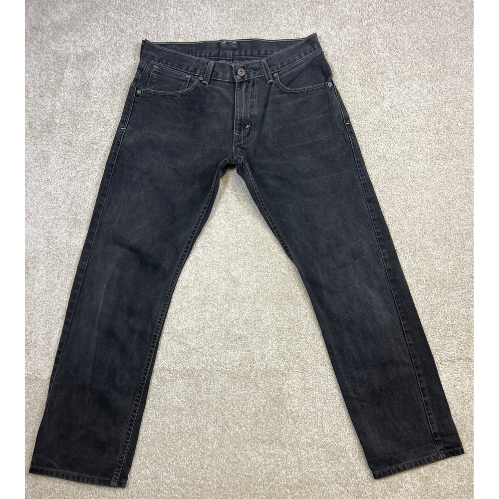 Levi's 514 Slim Straight Dark Wash‎ Men's Jeans Size 32x30 Black Denim